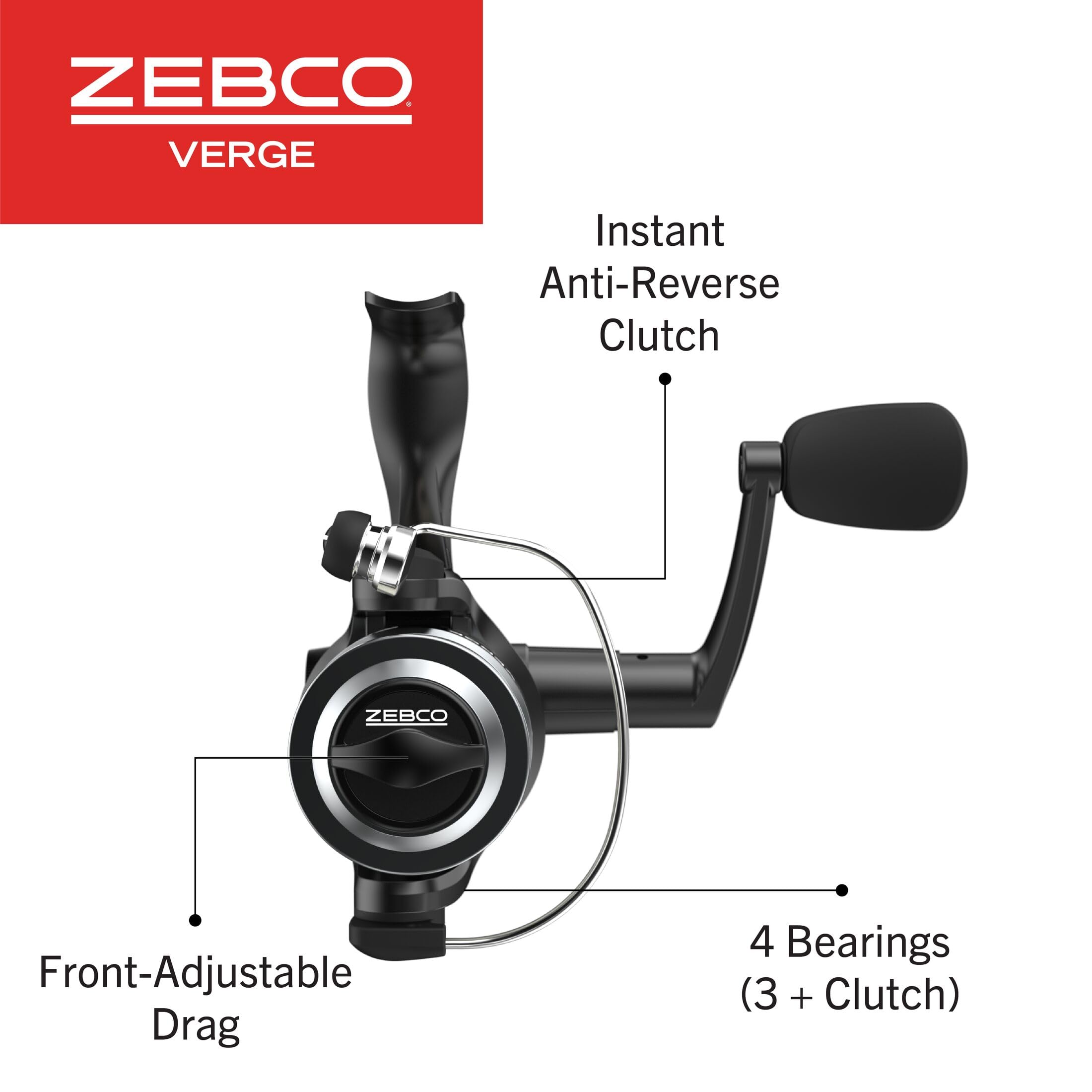 Zebco Verge bail-wire stainless steel for lasting durability in diverse conditions