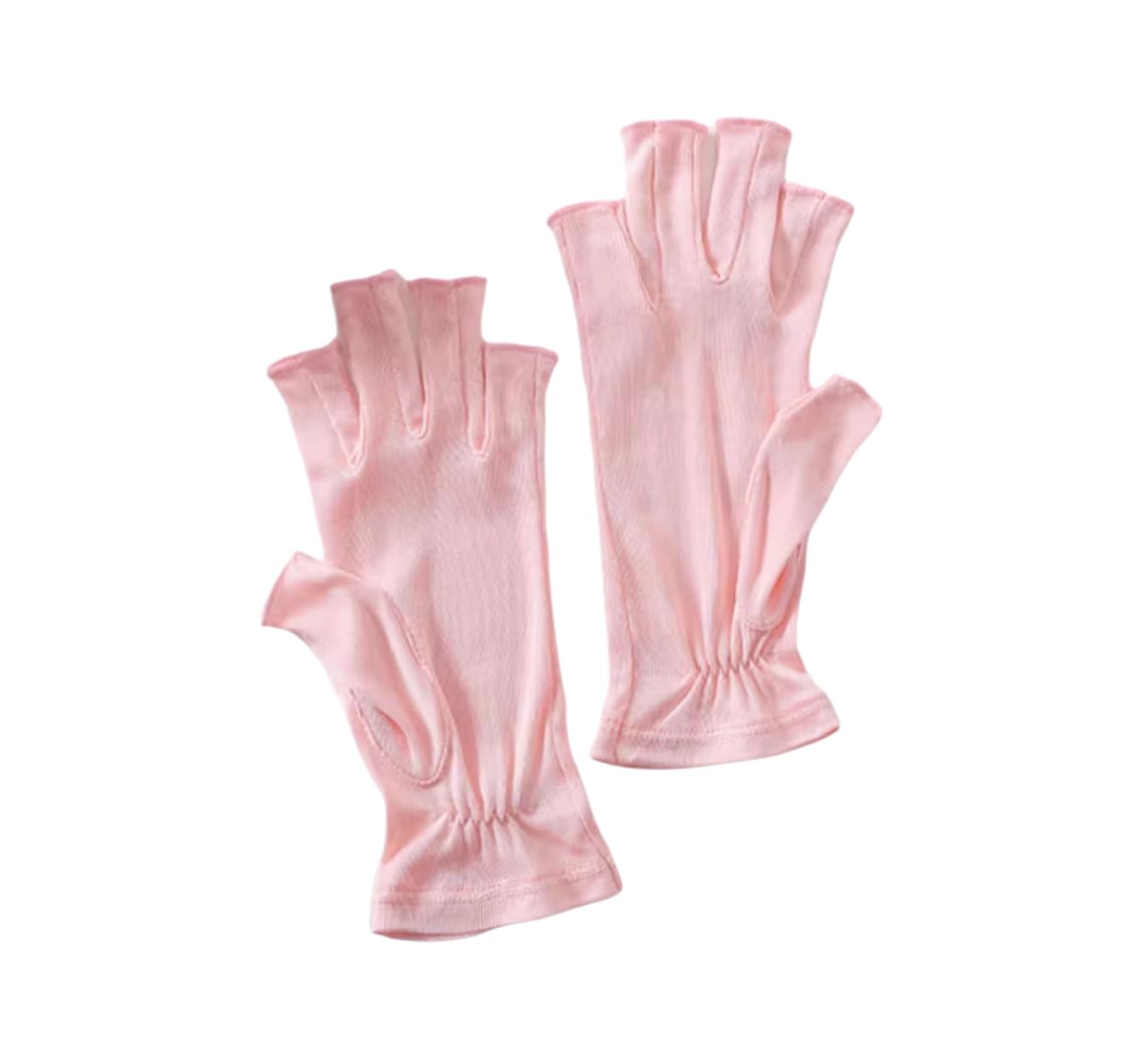 ZEEREE two-pair pack of silk fingerless gloves ready for travel.