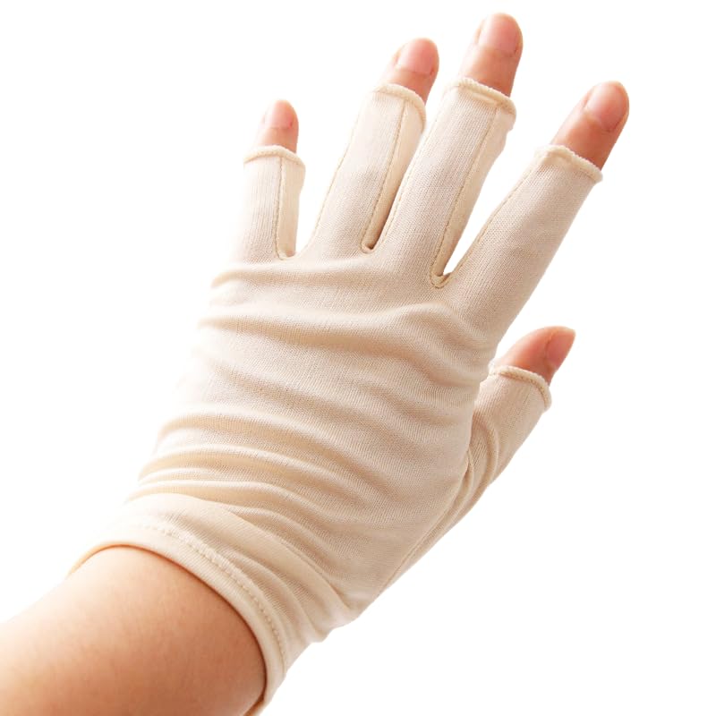 ZEEREE nude silk half finger gloves pack, soft comfort for daily wear