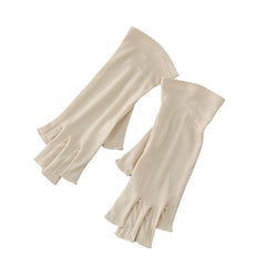 ZEEREE nude gloves worn on hand, fingerless design supports easy grip