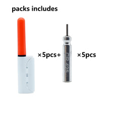 Zehon red clip-on LED glow sticks attached to fishing rod tip