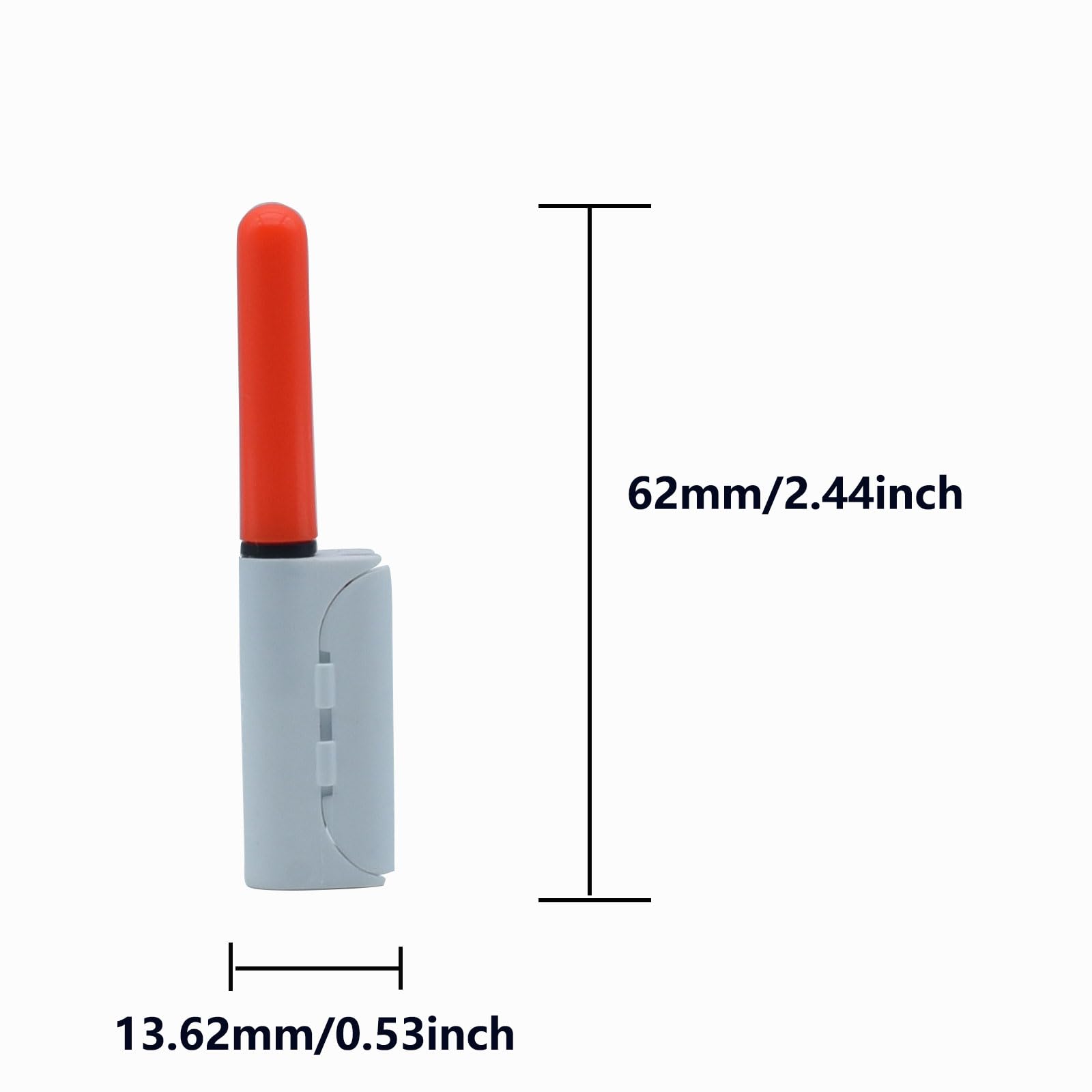 Set of five Zehon red clip-on LED rod tip lights with batteries