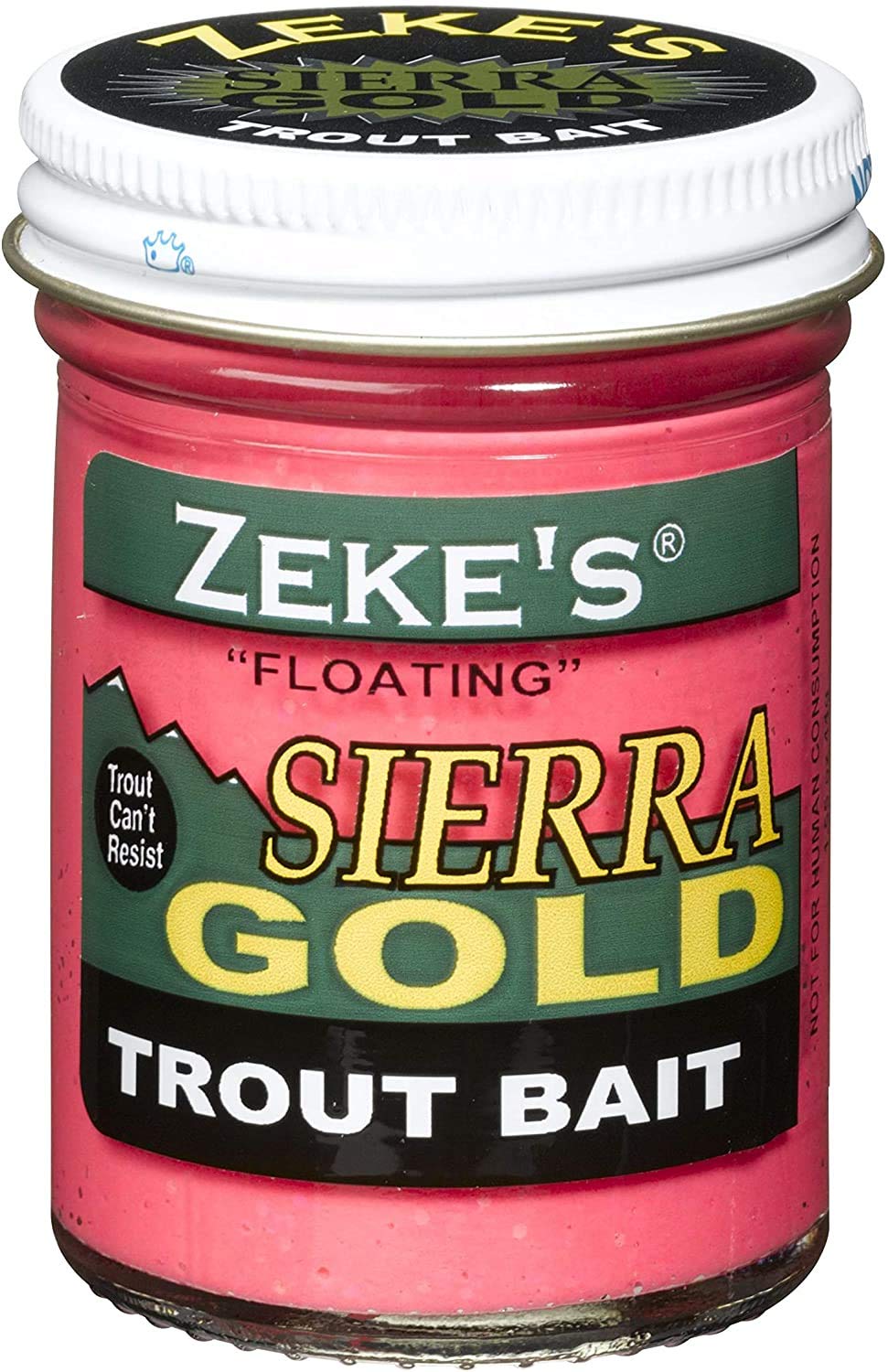 Zeke's Sierra Gold Floating Trout Bait in pink on a fishing hook