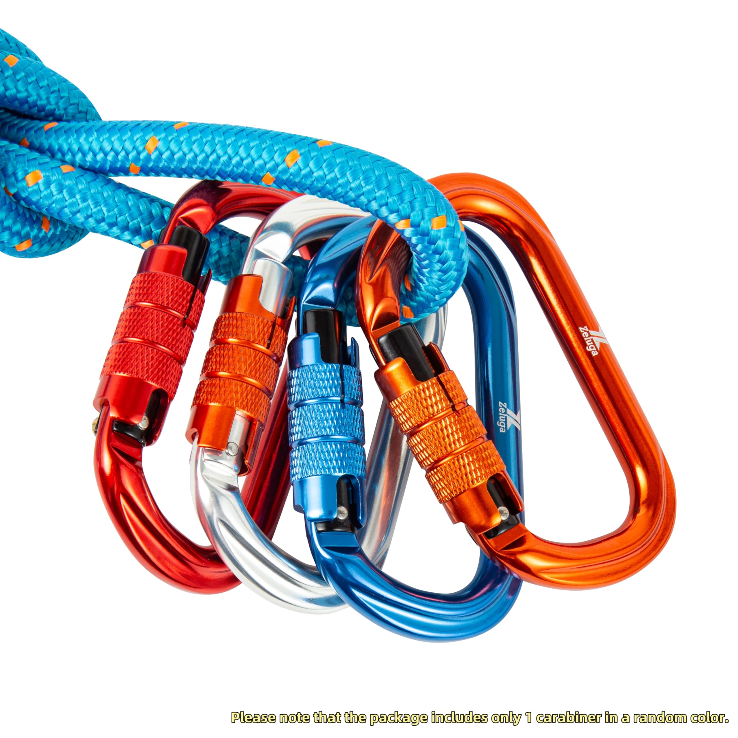 Zeluga lightweight carabiner showing compact design for hiking gear.
