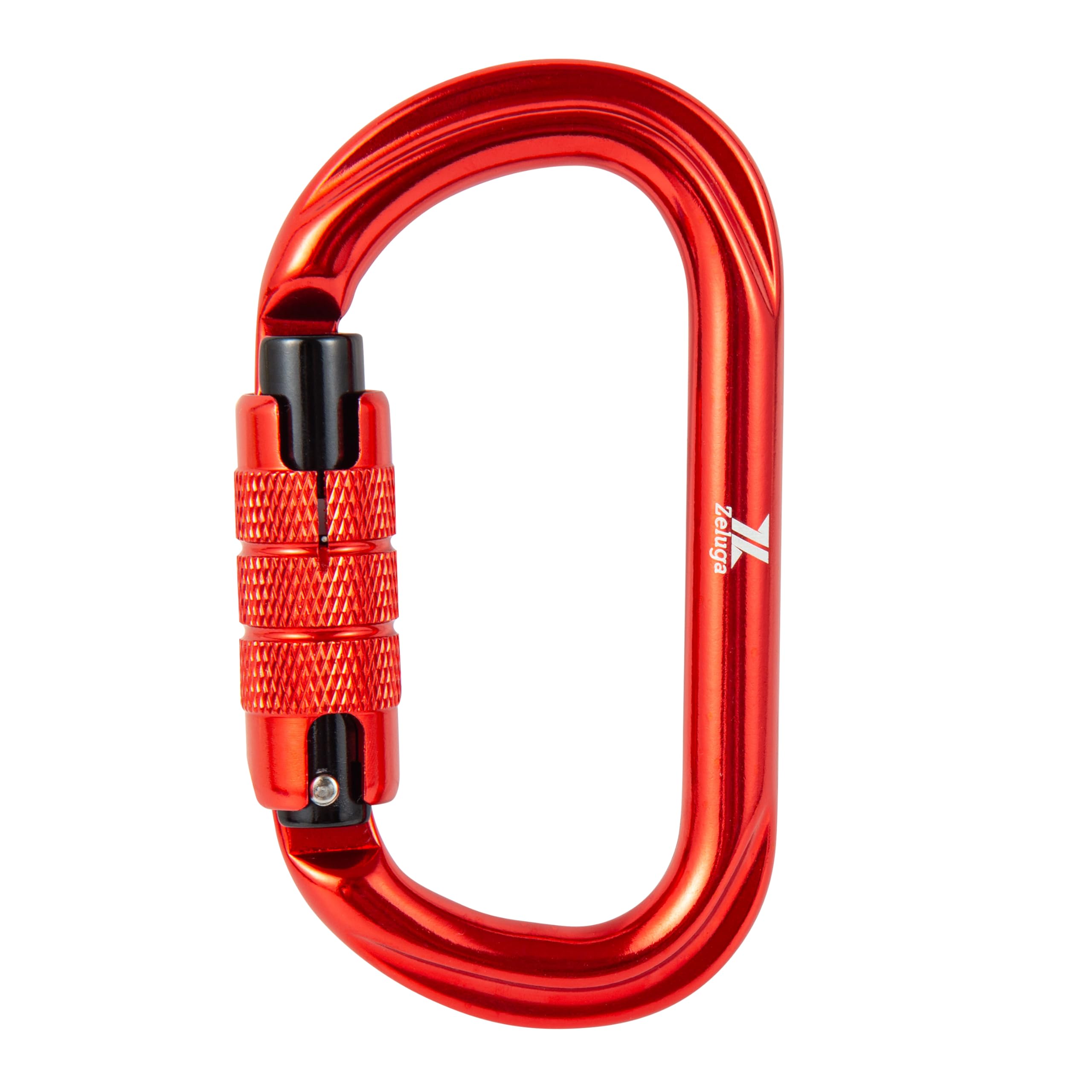Zeluga 25KN major axis rating supports heavy-duty rope systems.