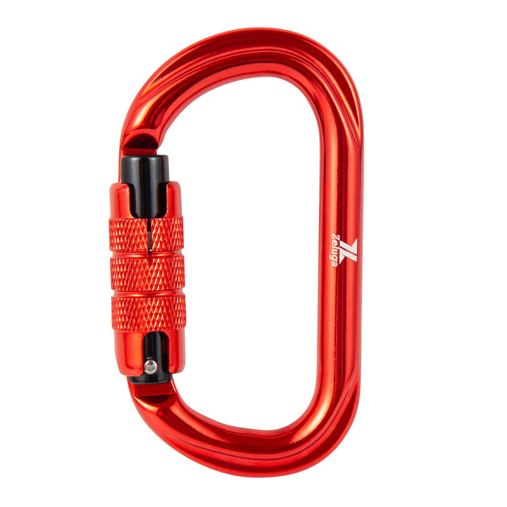 Zeluga 25KN major axis rating supports heavy-duty rope systems.