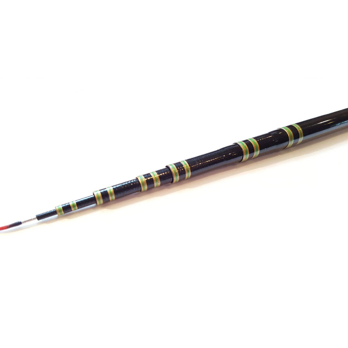 Zen Tenkara Suzume rod collapsed in sock, portable and travel-friendly.