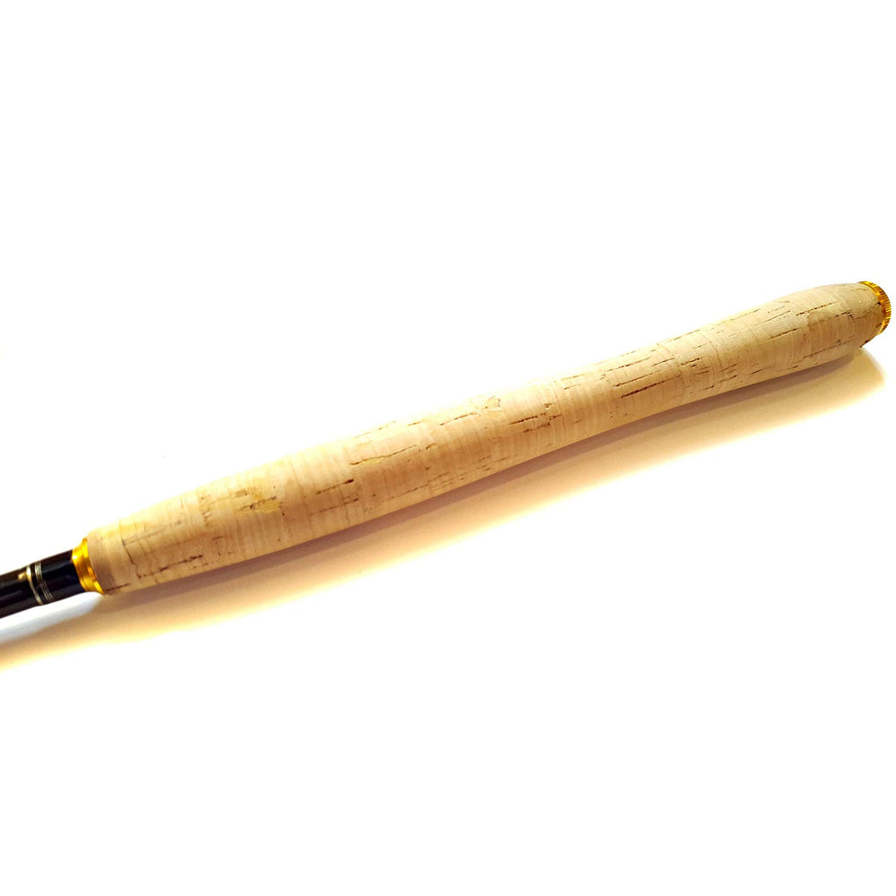 Zen Tenkara Suzume rod extended to seven foot seven inches, nine foot three inches, or ten foot eight inches for varied streams.