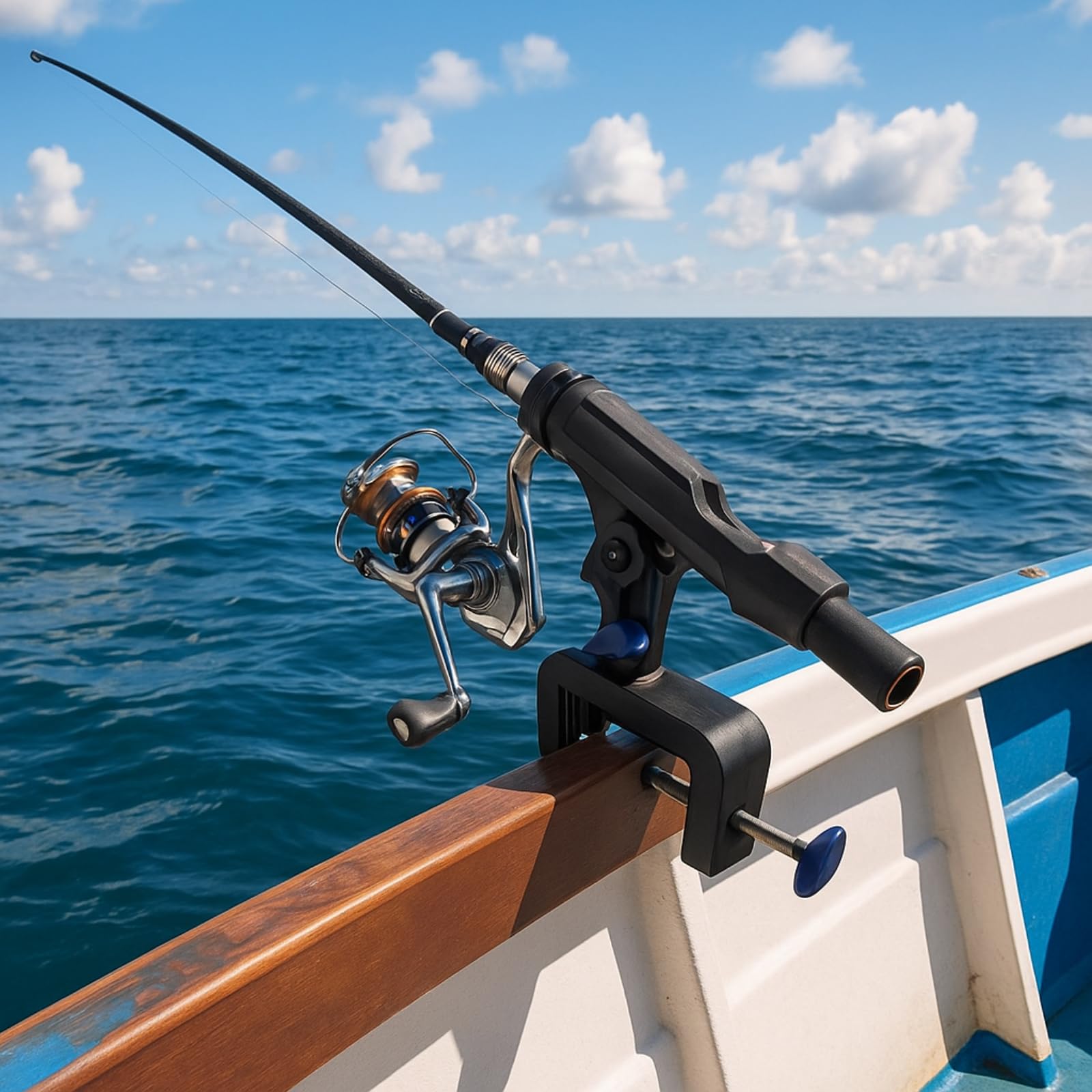 Sturdy ZENFUN rod holders mounted on boat