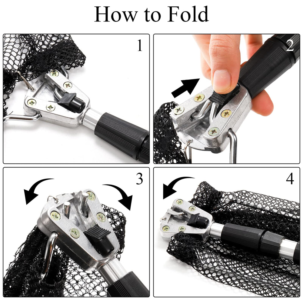 One-key folding mechanism reduces size to 17 inches