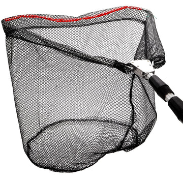 Nylon mesh landing net with waterproof construction and dense mesh holes
