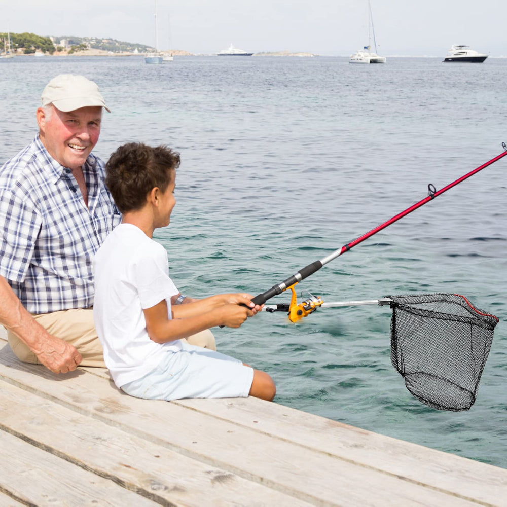Fishing net in use on kayak/boat for saltwater and freshwater fishing