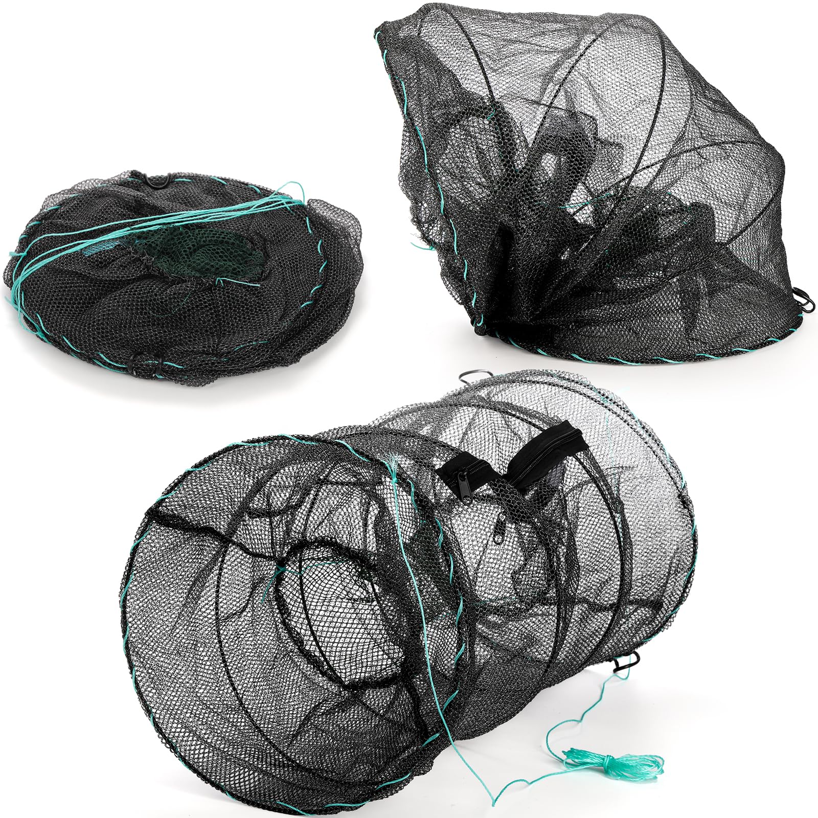 Zipper design enabling easy retrieval of caught prey