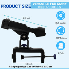 ZENFUN rod holder with large 4.7 inch clamp opening