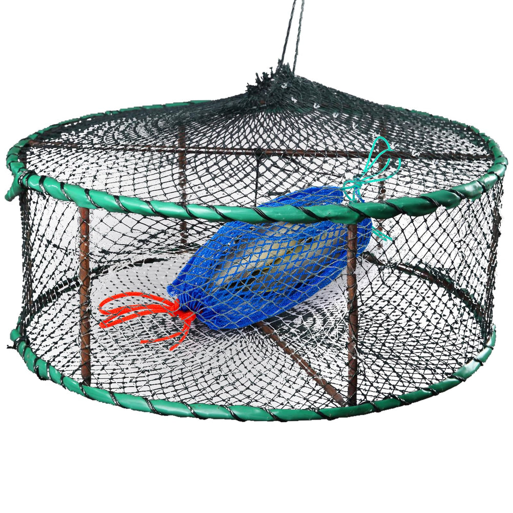 Suitable for freshwater and saltwater fishing for shrimp, crab, crawfish, and minnows