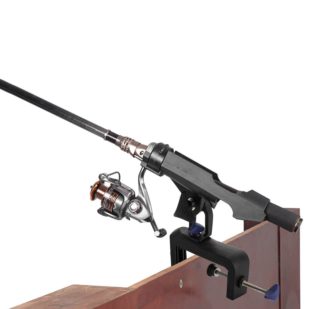 Easy-install clamp-on rod holder for boats