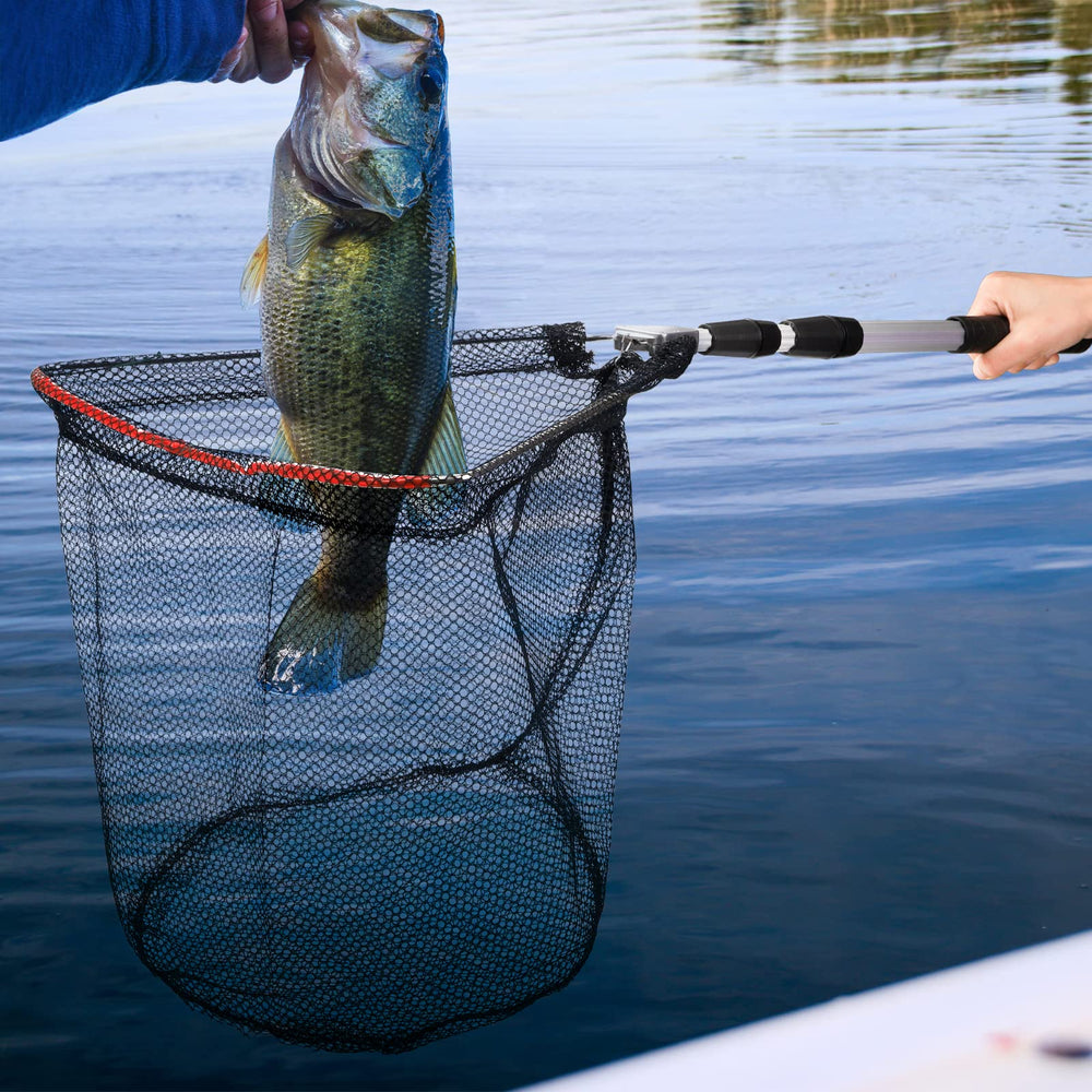 Versatile fishing net for saltwater and freshwater use on boat, kayak or canoe