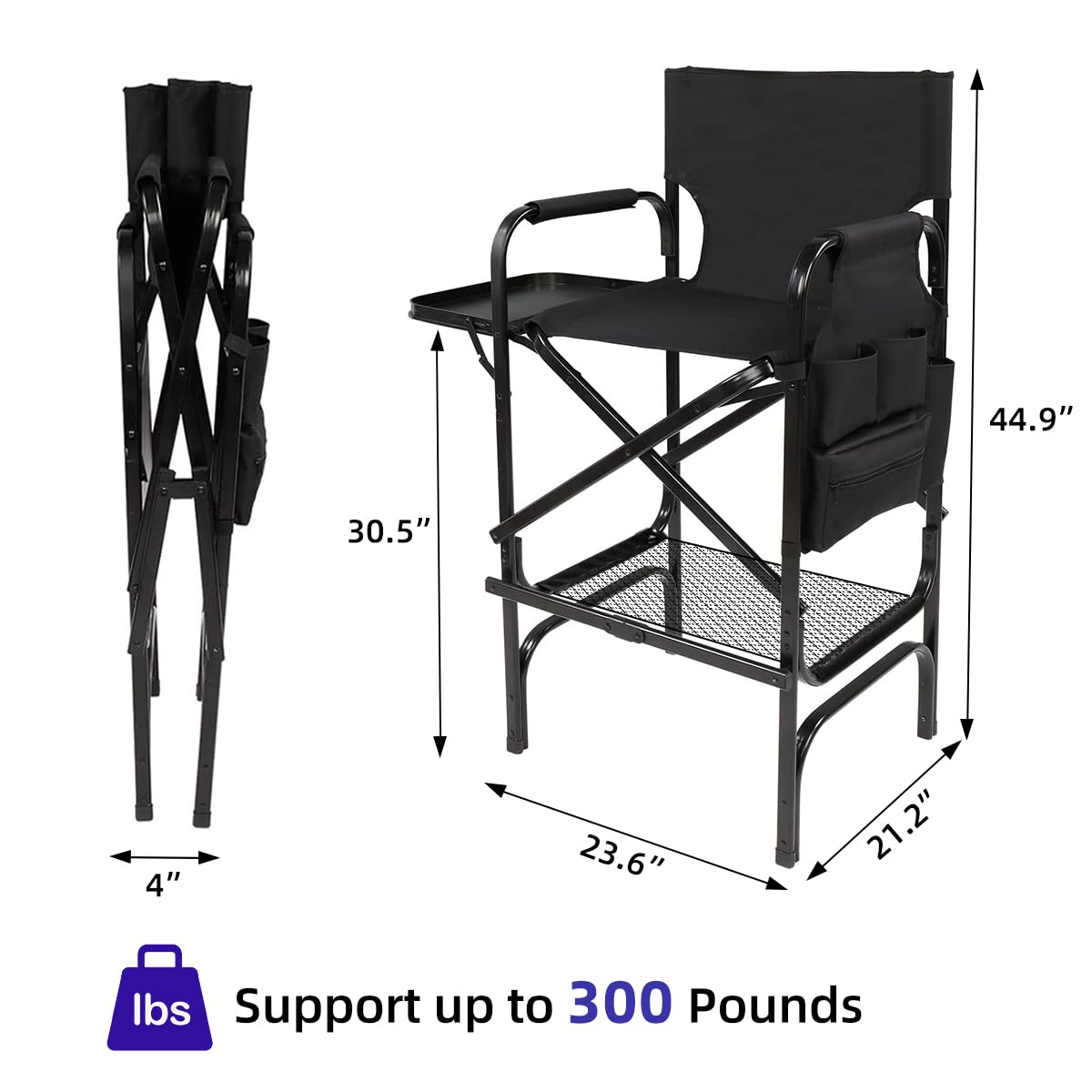 Zenicham chair features detachable pockets for quick access to brushes
