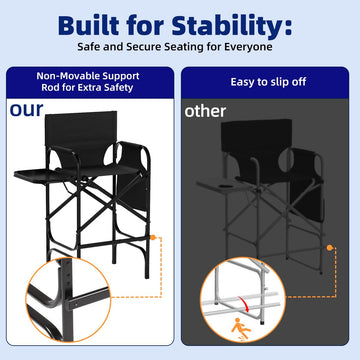 Zenicham chair shows mesh bottom pocket with extra storage