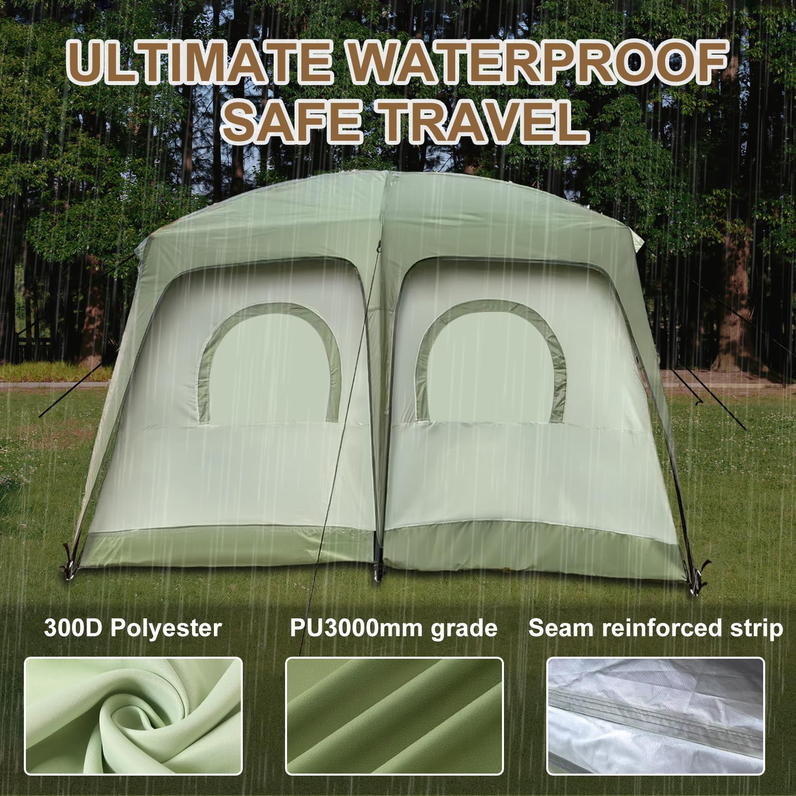 Zenicham tent spacious for 4-6 people emphasizing group camping space