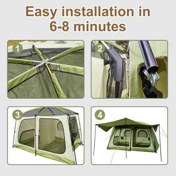 Zenicham tent mesh ventilation windows promoting airflow and comfort