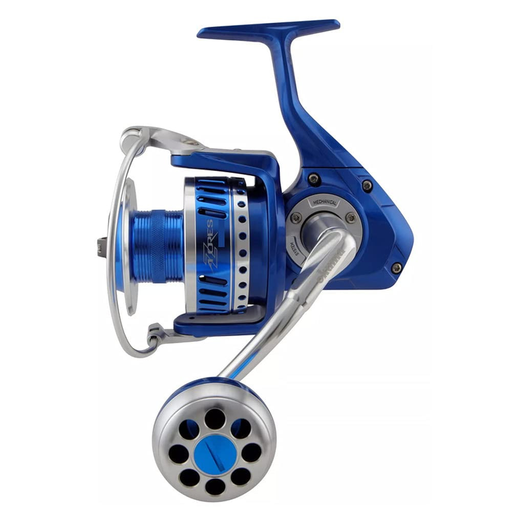 ZENITH Azores-16000P offshore spinning reel front view showing sturdy construction and stability.