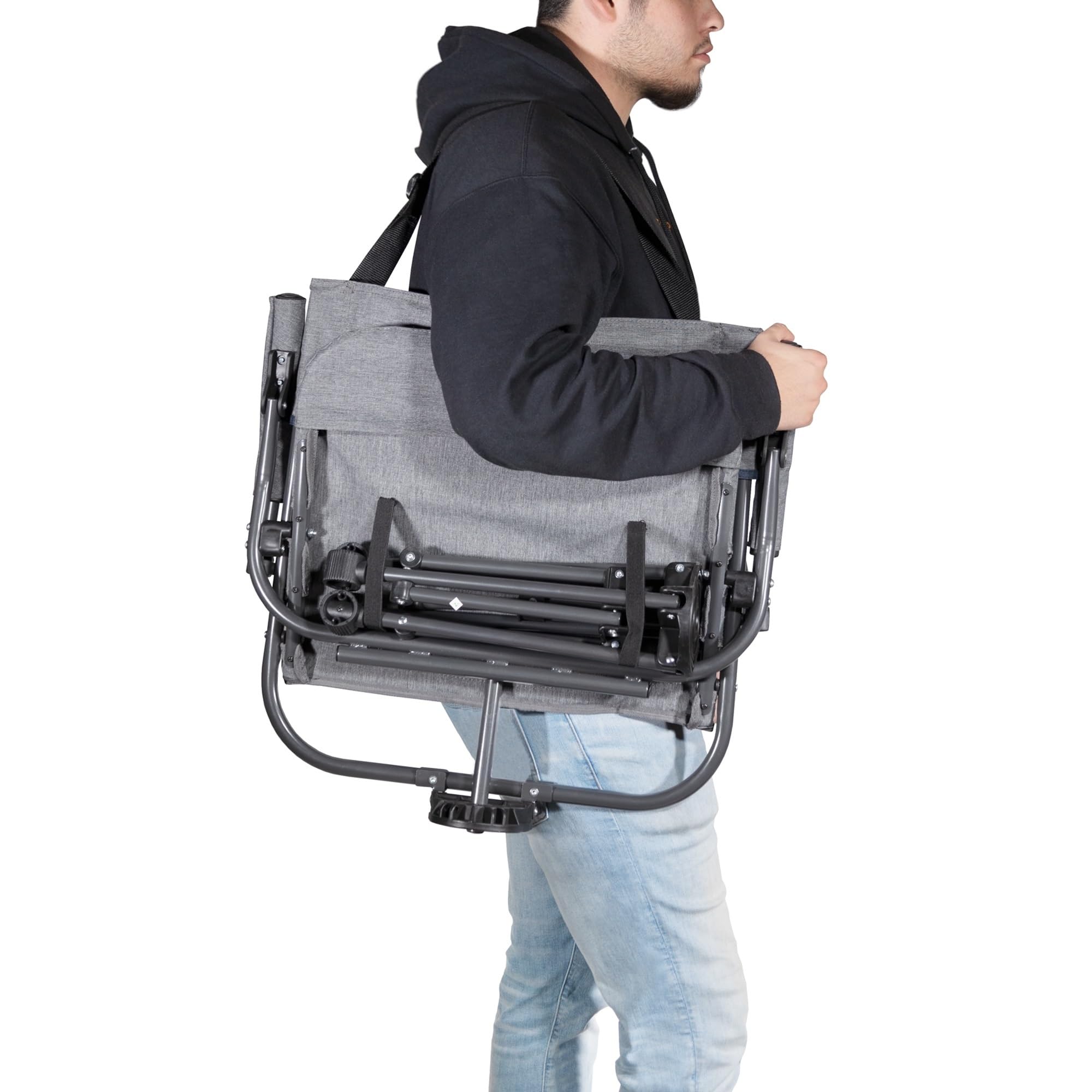 Zenithen carry strap folding chair ready for easy transport