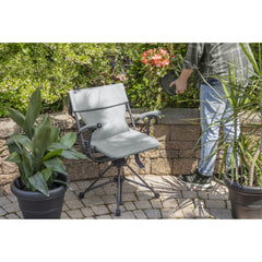 Zenithen folding chair quick-setup enables fast seating anywhere.