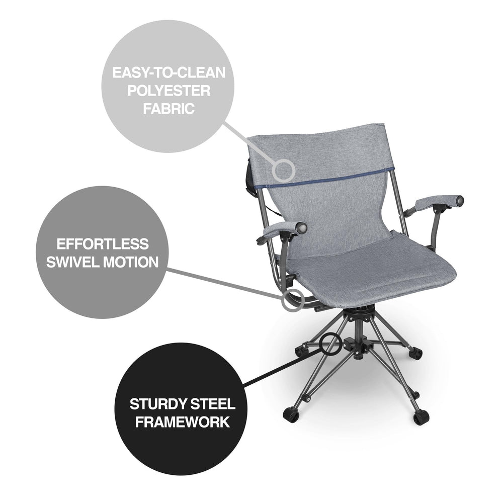 Zenithen quick setup folding chair shown ready for travel and events