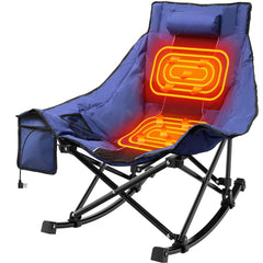 ZENPETIO heated rocking chair folded-compact for easy outdoor transport
