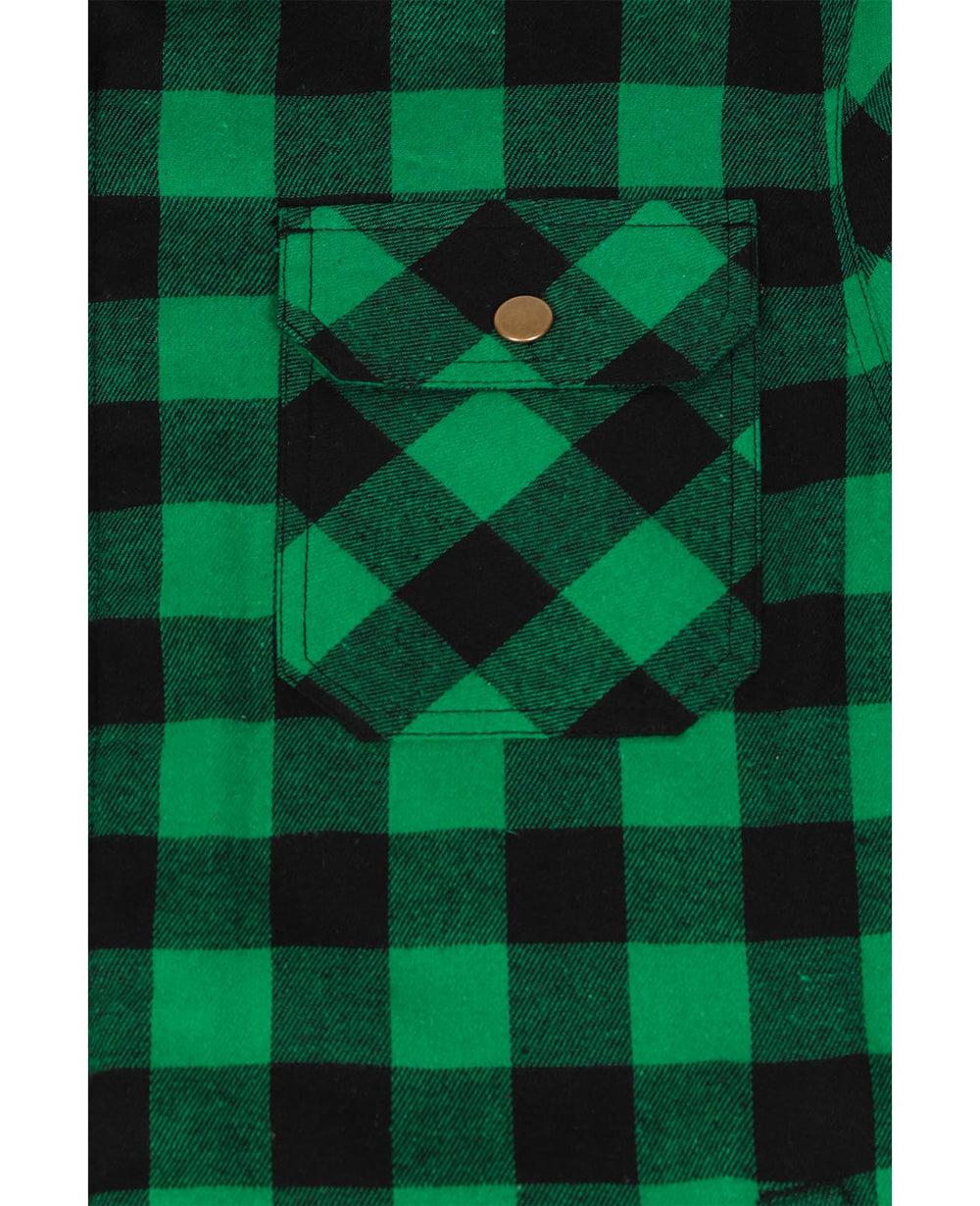 ZENTHACE full-zip lined flannel jacket ready to seal in warmth.