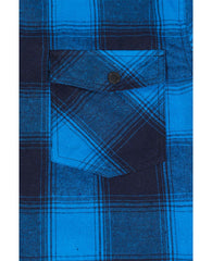 ZENTHACE mens sherpa-lined flannel shacket back view highlights full warmth coverage.