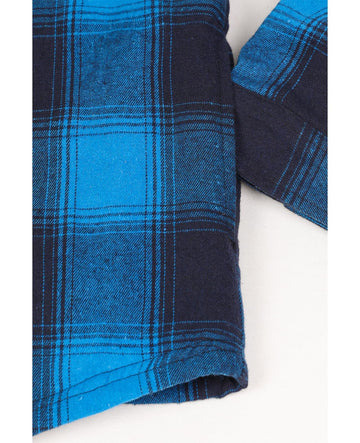 ZENTHACE mens sherpa-lined flannel shacket fabric texture highlights soft cotton blend.