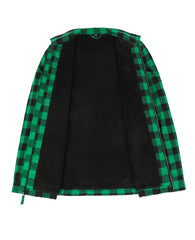 ZENTHACE plaid shacket front view highlights versatile style for outdoor wear.