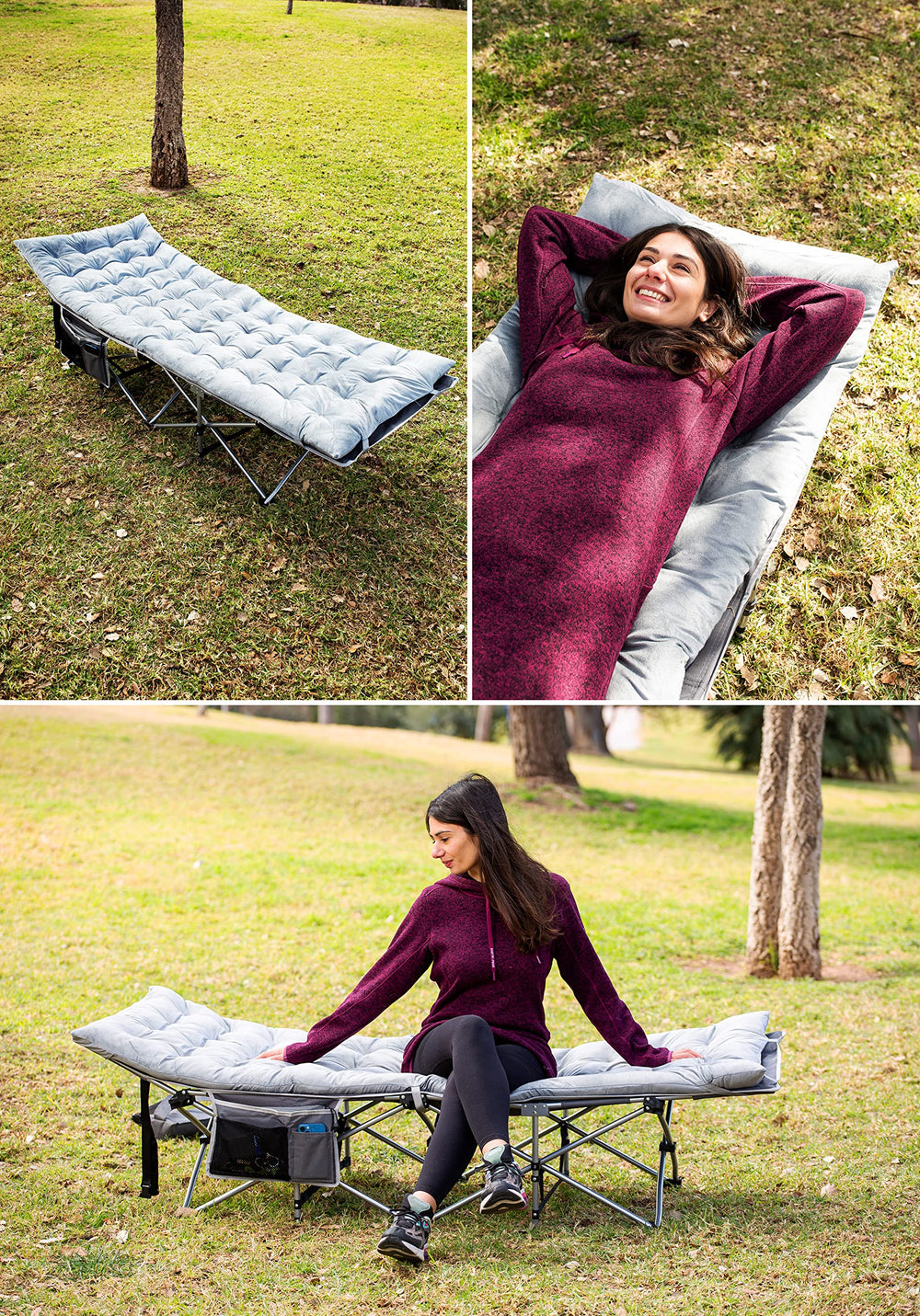 Zento Camping Cot Mattress waterproof shell adds protection for damp outdoor nights