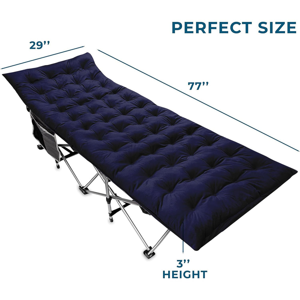 Zento cot-pocket side-pocket keeps essentials close during camping