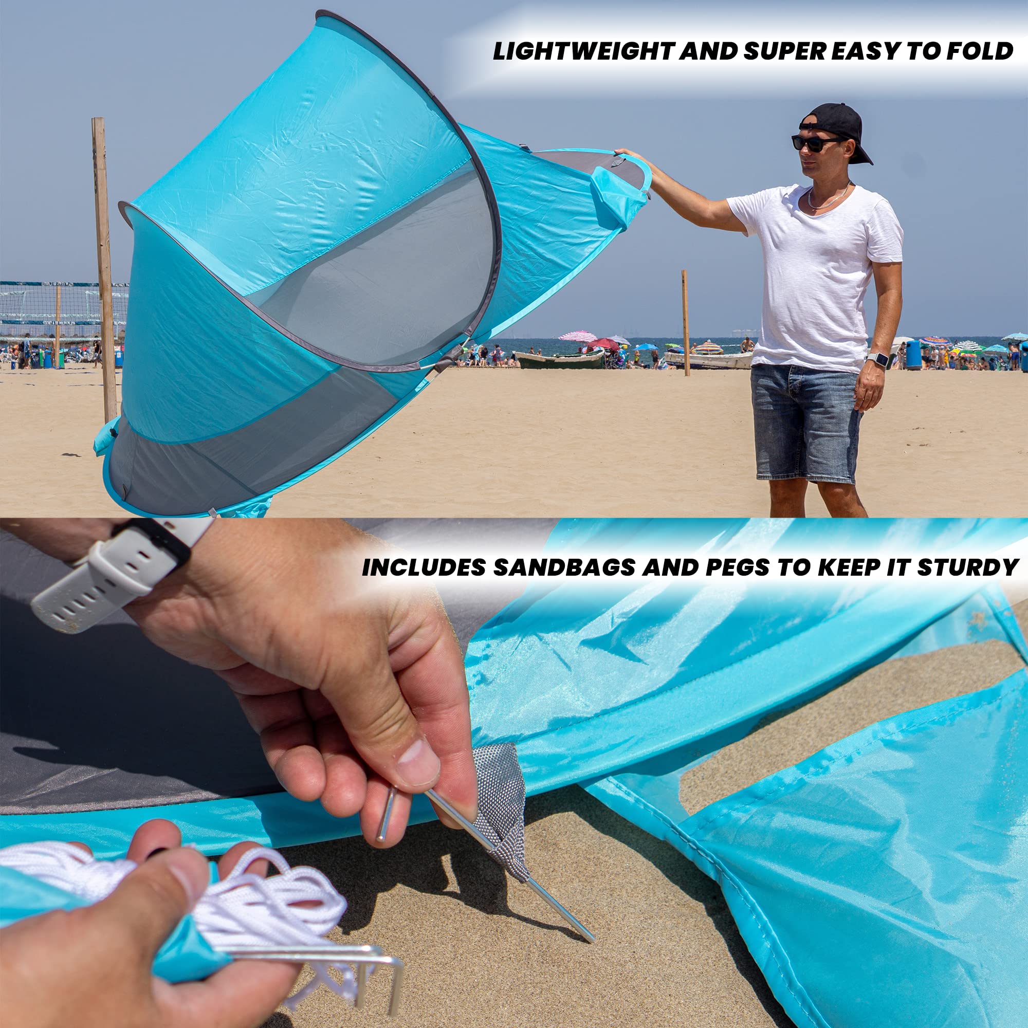 Zento Deals beach canopy side mesh enhancing airflow and comfort