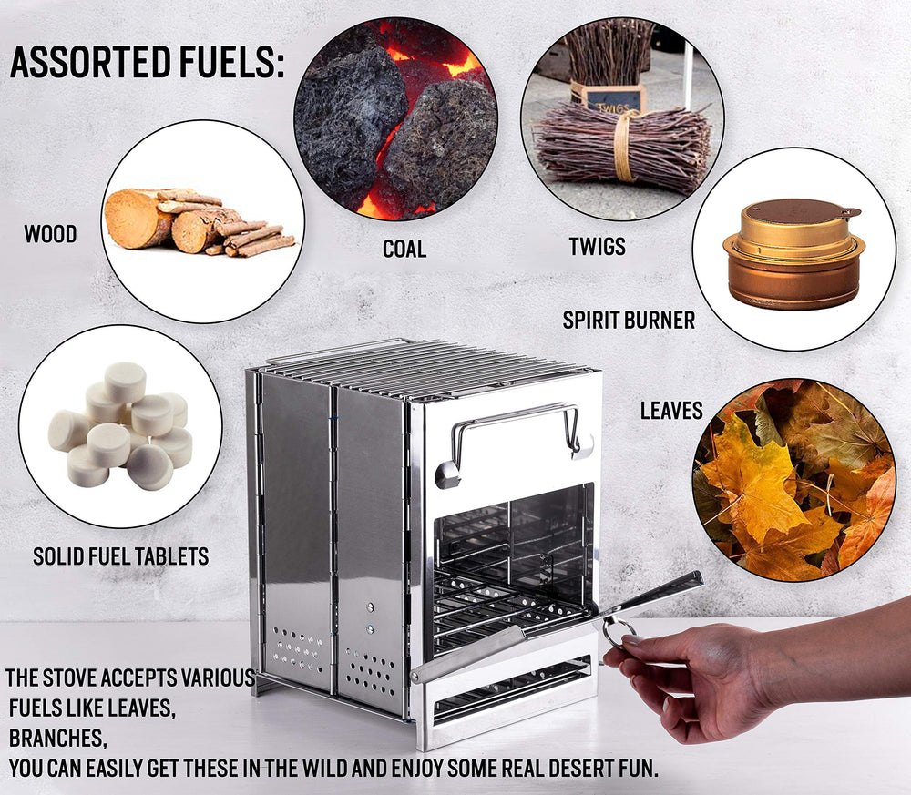 Zento Deals Camping Grill Large folded compact demonstrates lightweight portability for backpack trips.