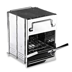 Zento Deals Camping Grill Large front view highlights rugged build for reliable outdoor cooking.