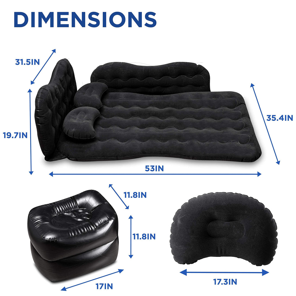 Zento Deals car mattress folded compactly after deflation for easy storage.