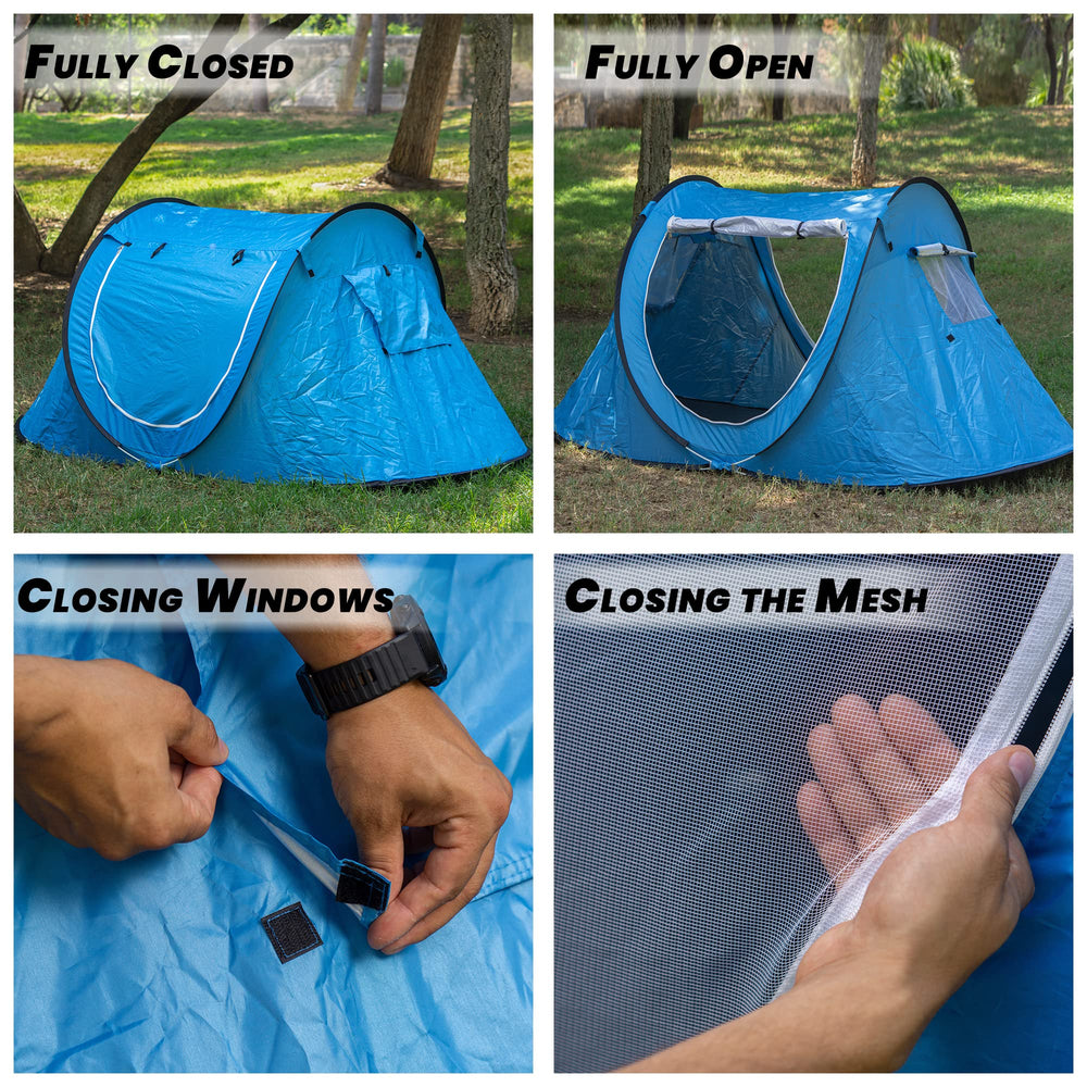 Zento Deals automatic pop-up cabana ready for easy setup