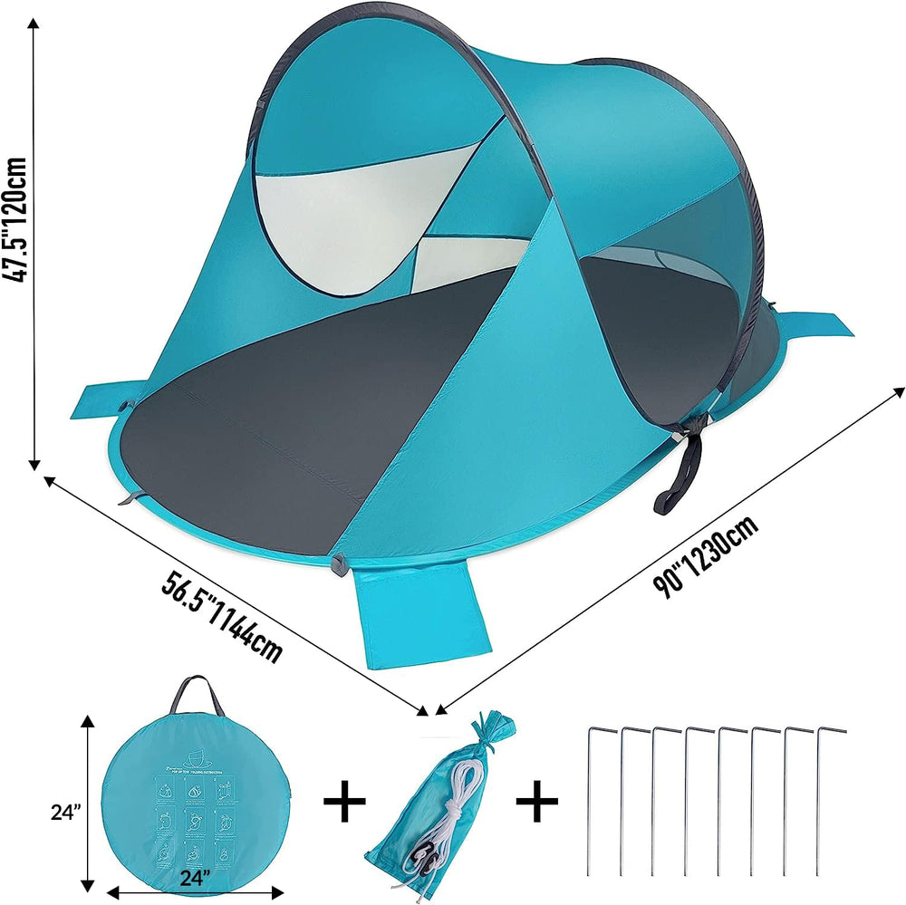 Zento Deals tent with carry bag and ergonomic strap for travel