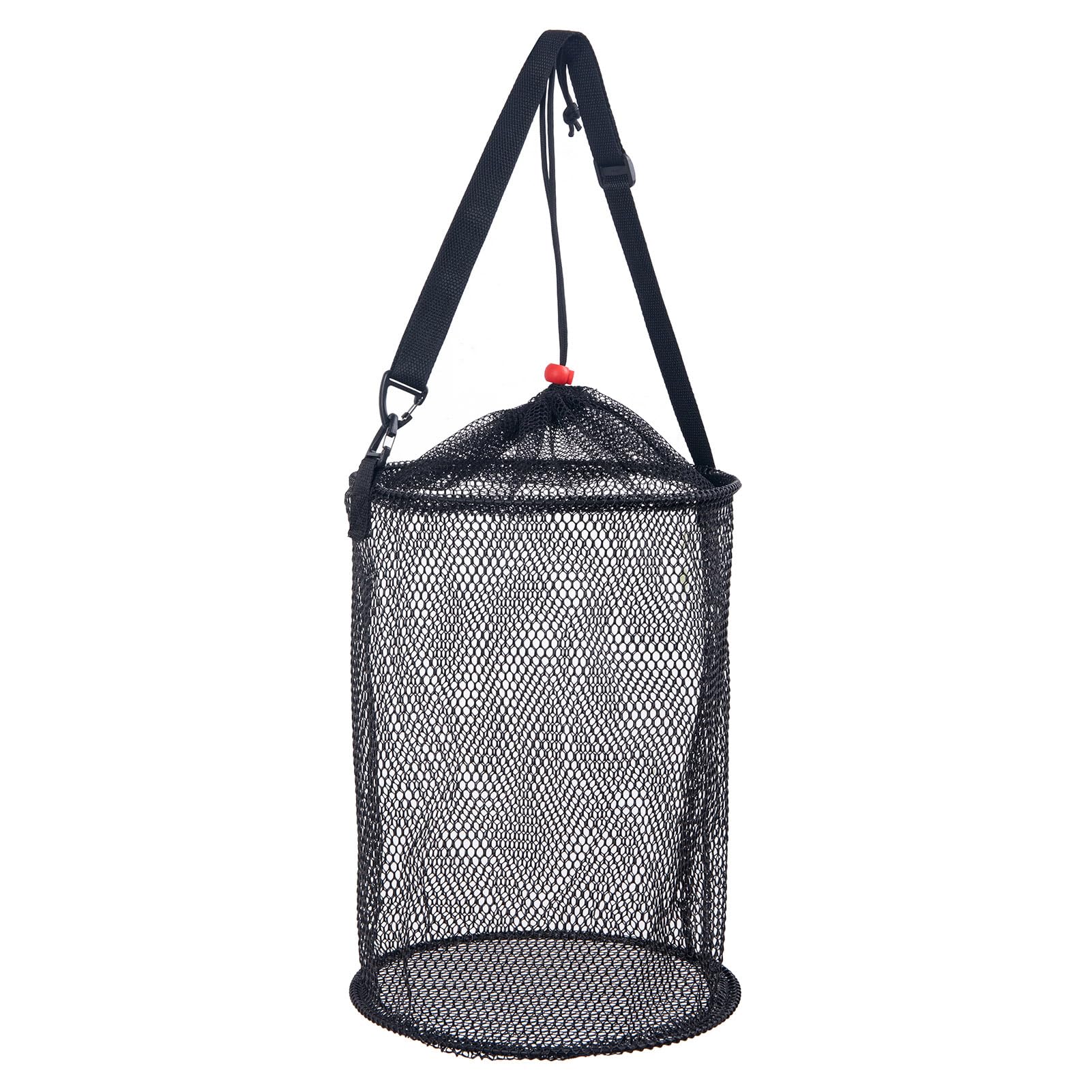 ZenWidea 5 gallon collapsible mesh bucket for live bait on a boat