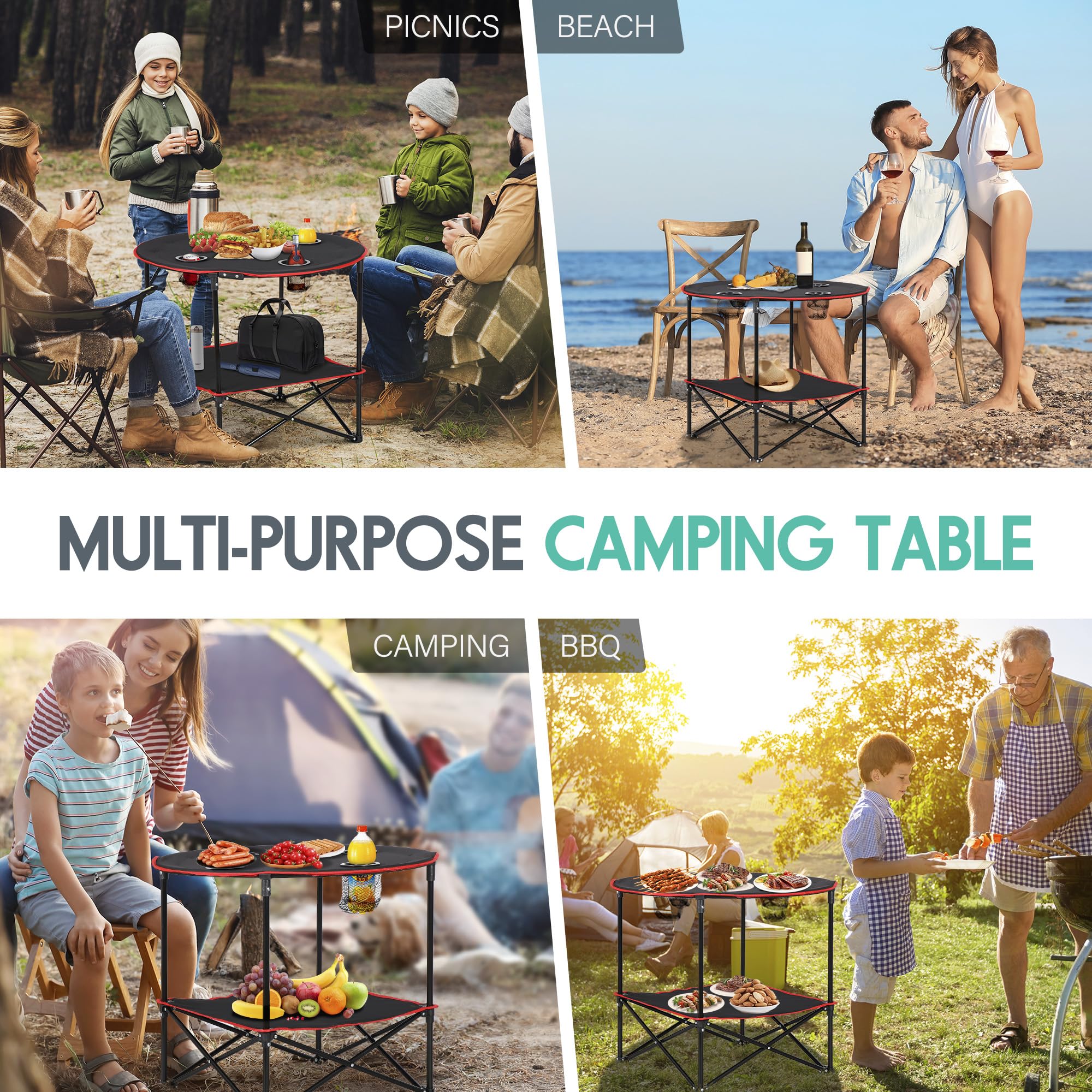 ZENY carrying bag showing folded table for easy transport and storage