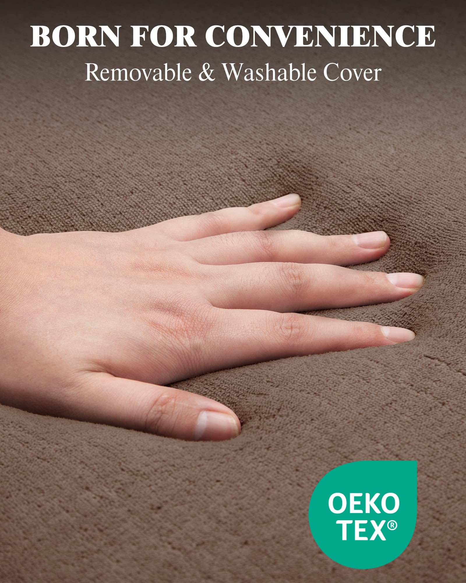 Zenzy dual-layer support foam aids spine alignment for comfortable road resting.