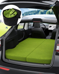 Zenzy Model Y mattress full assembly shows seamless sleeping surface for road trips