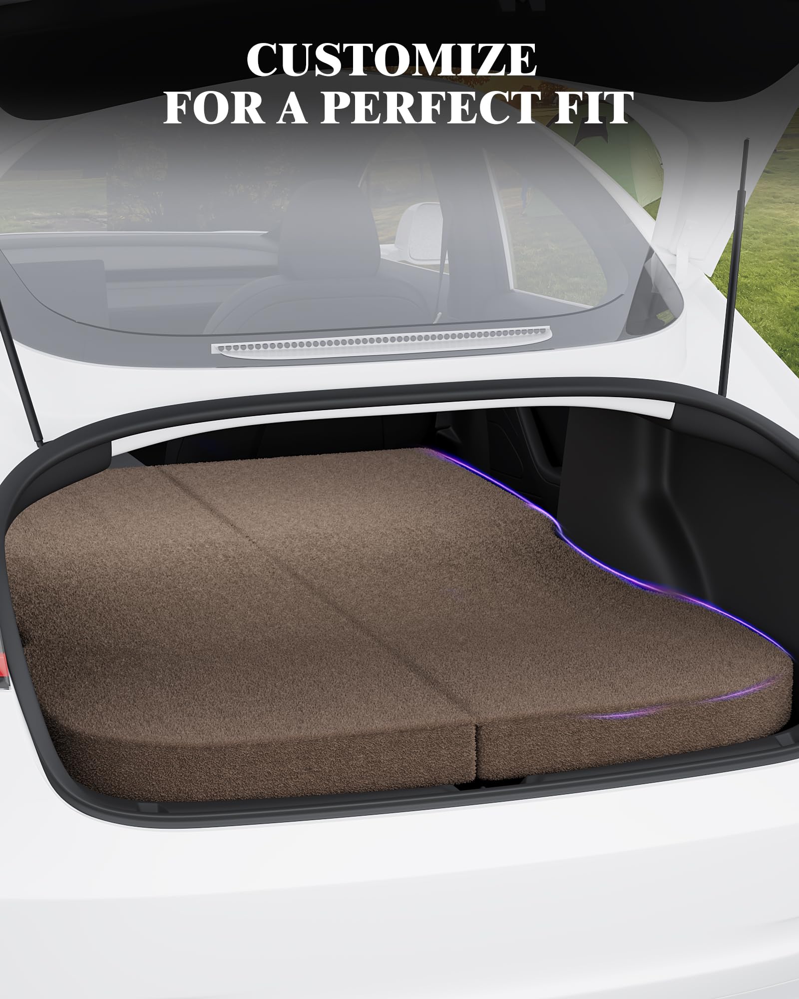 Zenzy Model 3 camping mattress memory foam layer emphasizes contouring and support for car lodging.