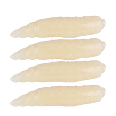 Zerone artificial soft lure 200pcs 17mm maggot grub for versatile freshwater fishing.