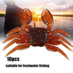 Zerone crab lure soft brown close up texture 2, durable body detail