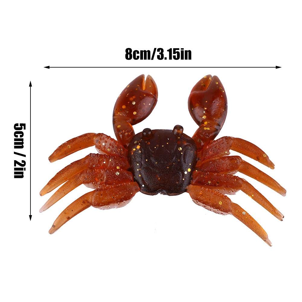 Zerone crab lure soft brown detailed pattern close up, realistic shell look